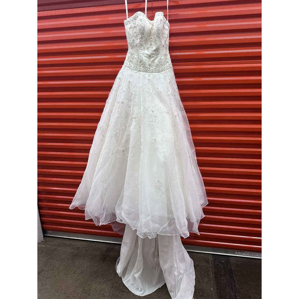 David's Bridal Oleg Cassini Wedding Dress Size 2 Style # CT258
